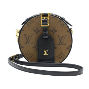 LOUIS VUITTON Boite Chapeau Monogram Reverse Canvas Brown Black Shoulder Bag